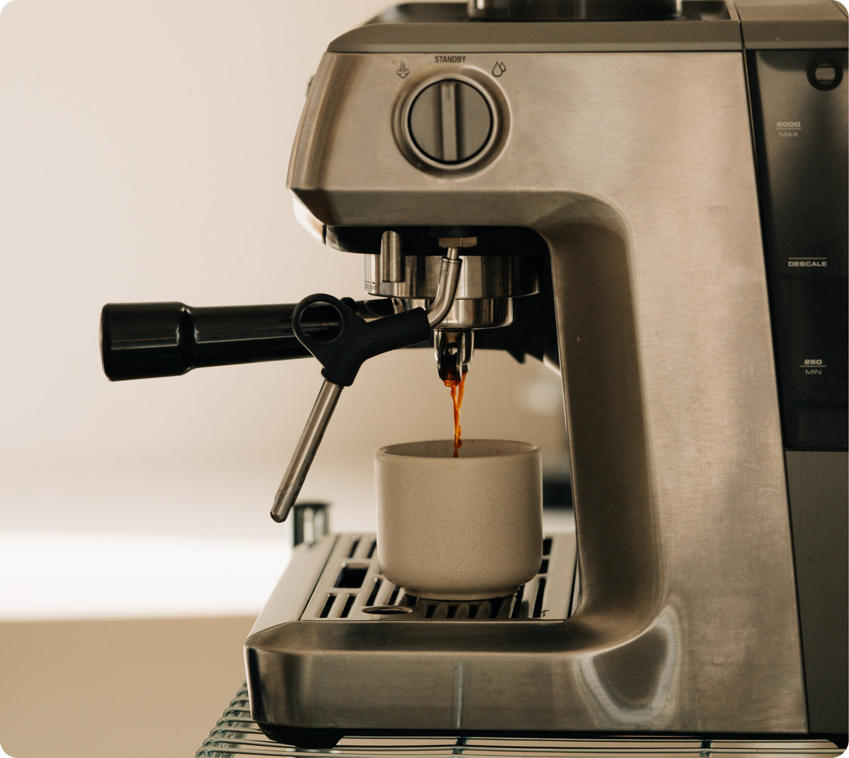 Rooipresso- rooibos espresso extractie espressomachine
Red espresso